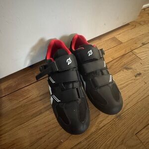 Men's Black and Red Peloton Cycling Shoes size 43